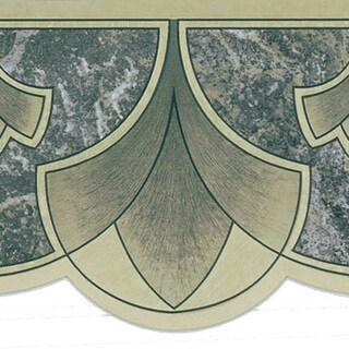 Shop Dark Green Art Nouveau Border Wallpaper - Overstock ...