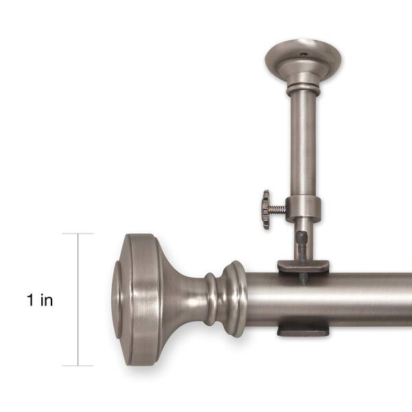 Shop Pinnacle Optima Orbus Pewter Adjustable Curtain Rods With