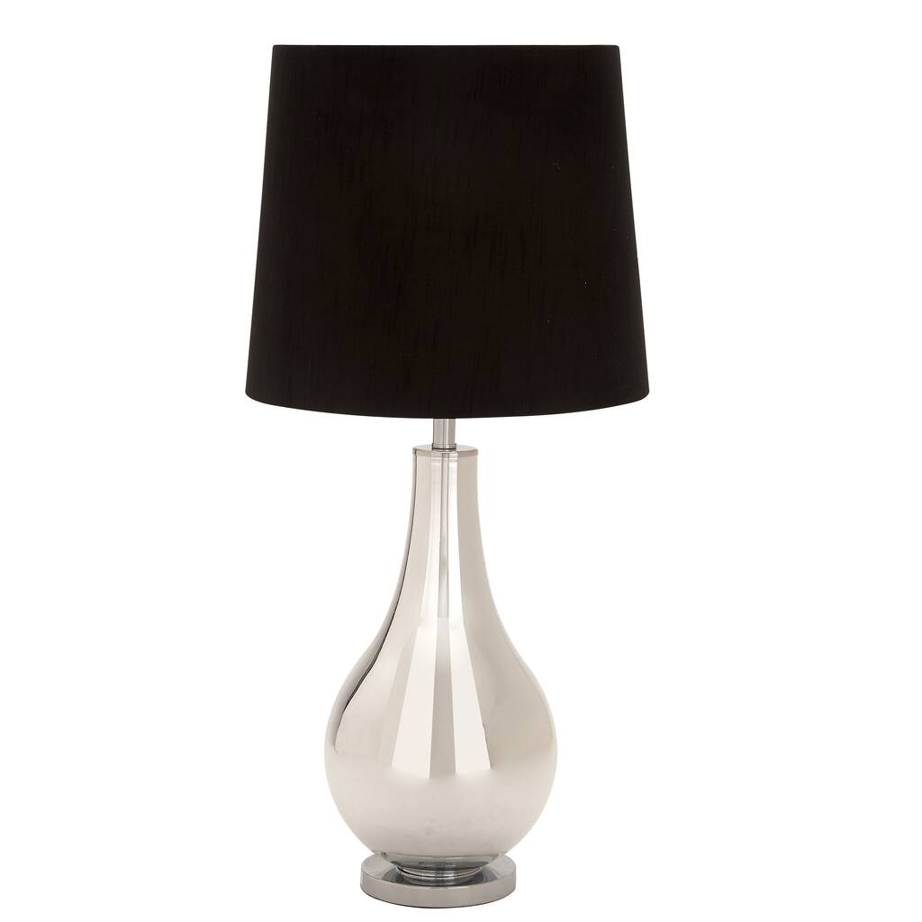 Casa Cortes Brushed Glass Teardrop Base Table Lamp