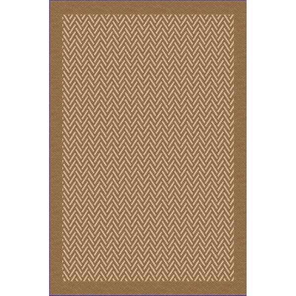 Indoor/ Outoor Rug Herringbone Brown and Beige Area Rug (2'7 x 5'11) Runner Rugs