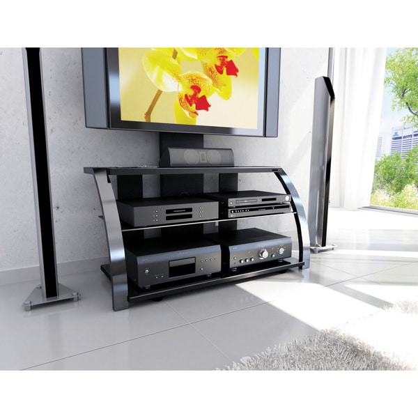 Sonax Ml 1454 Milan Hybrid Gun Metal Tv Stand Free Shipping Sonax Ml 1454 Milan Hybrid Gun Metal Tv Stand