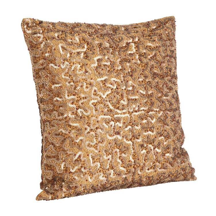 Beaded and Sequined Copper Decorative Throw Pillow Today $56.99