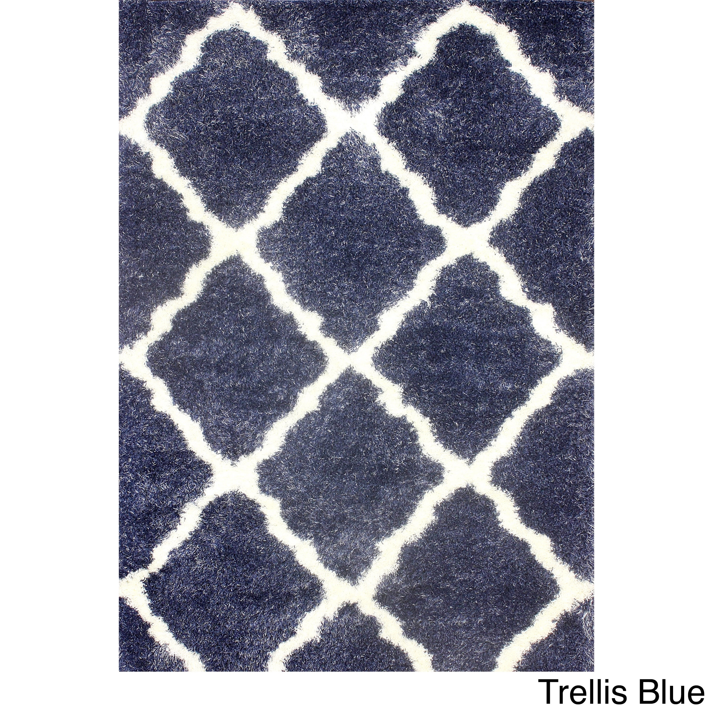 Nuloom Nuloom Moroccan Trellis Shag Rug (8 X 10) Blue Size 8 x 10