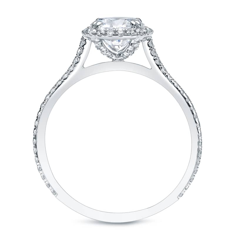 Auriya 14k Gold 1 1/2ctw Round Halo Diamond Engagement Ring (H-I, SI1-SI2)