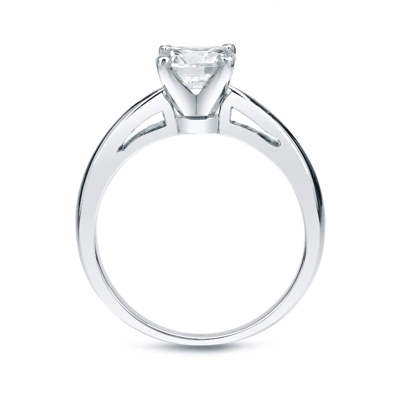 Auriya 14k Gold 1ctw Round Solitaire Diamond Engagement Ring Certified