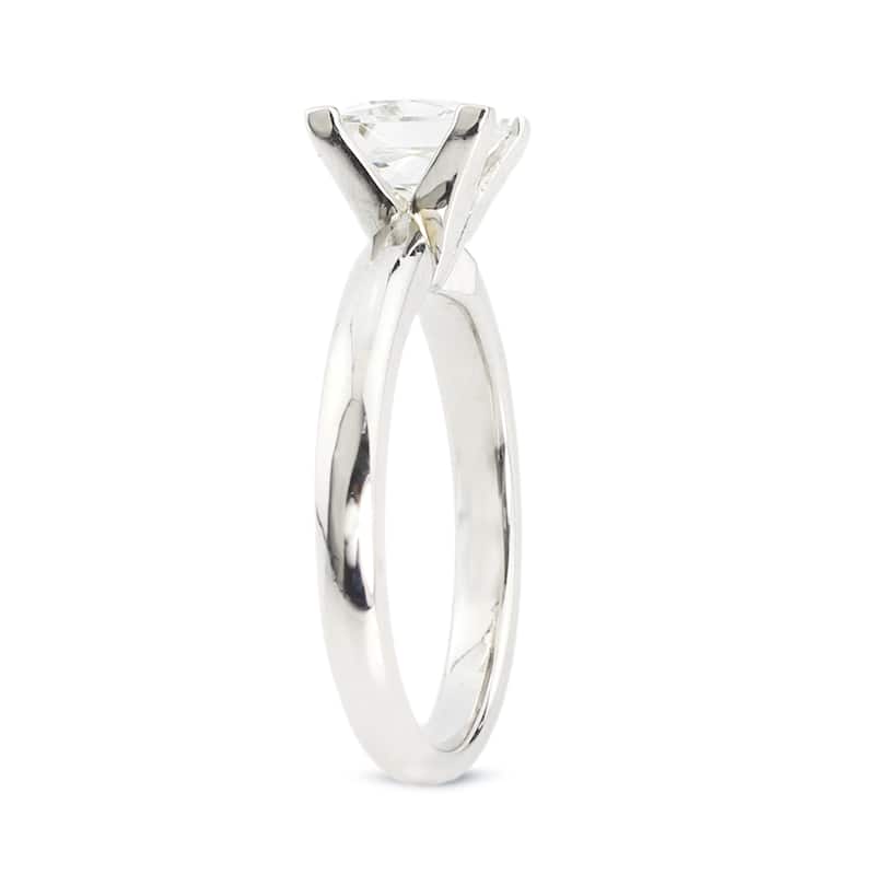 Auriya 14k Gold 3/4 carat TW Princess-cut Solitaire Diamond Engagement Ring