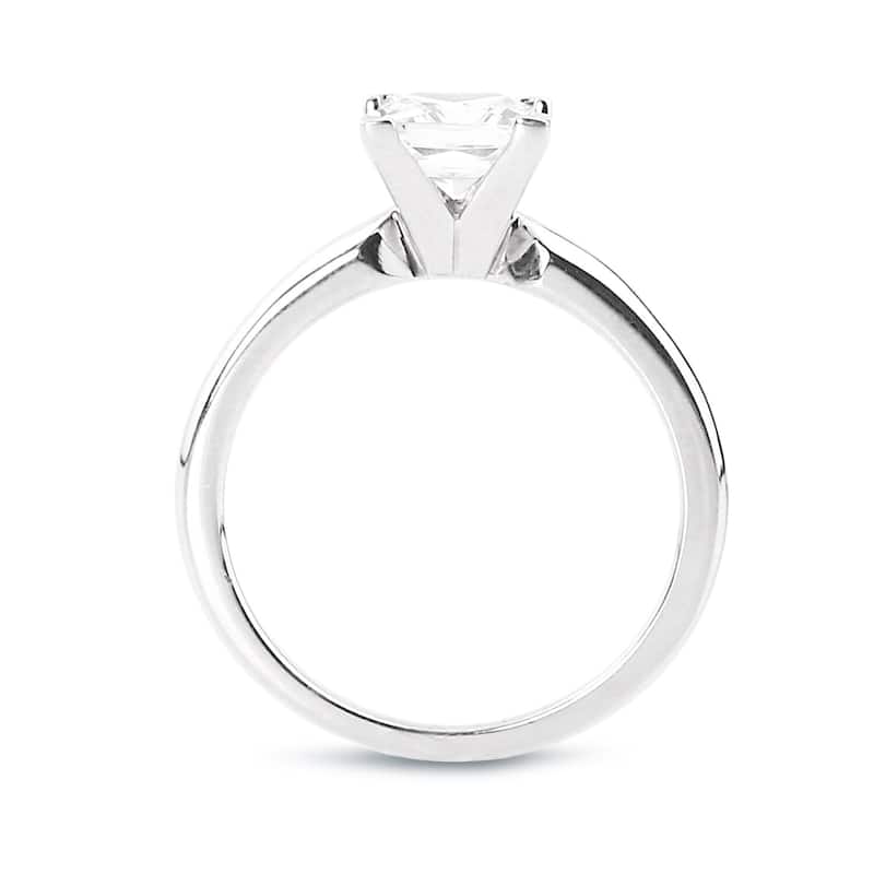 Auriya 14k Gold 1/2 carat TW Princess-cut Solitaire Diamond Engagement Ring (H-I, SI1-SI2)