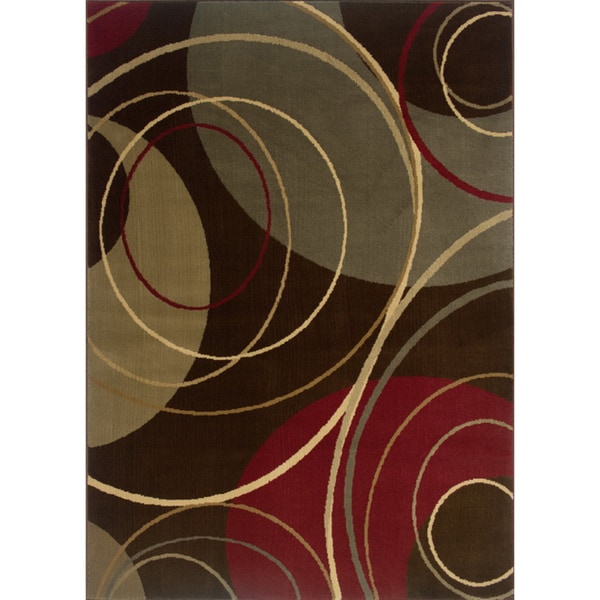 Indoor Brown/ Red Area Rug (9'10 x 12'9) 15180529 Shopping Great Deals on