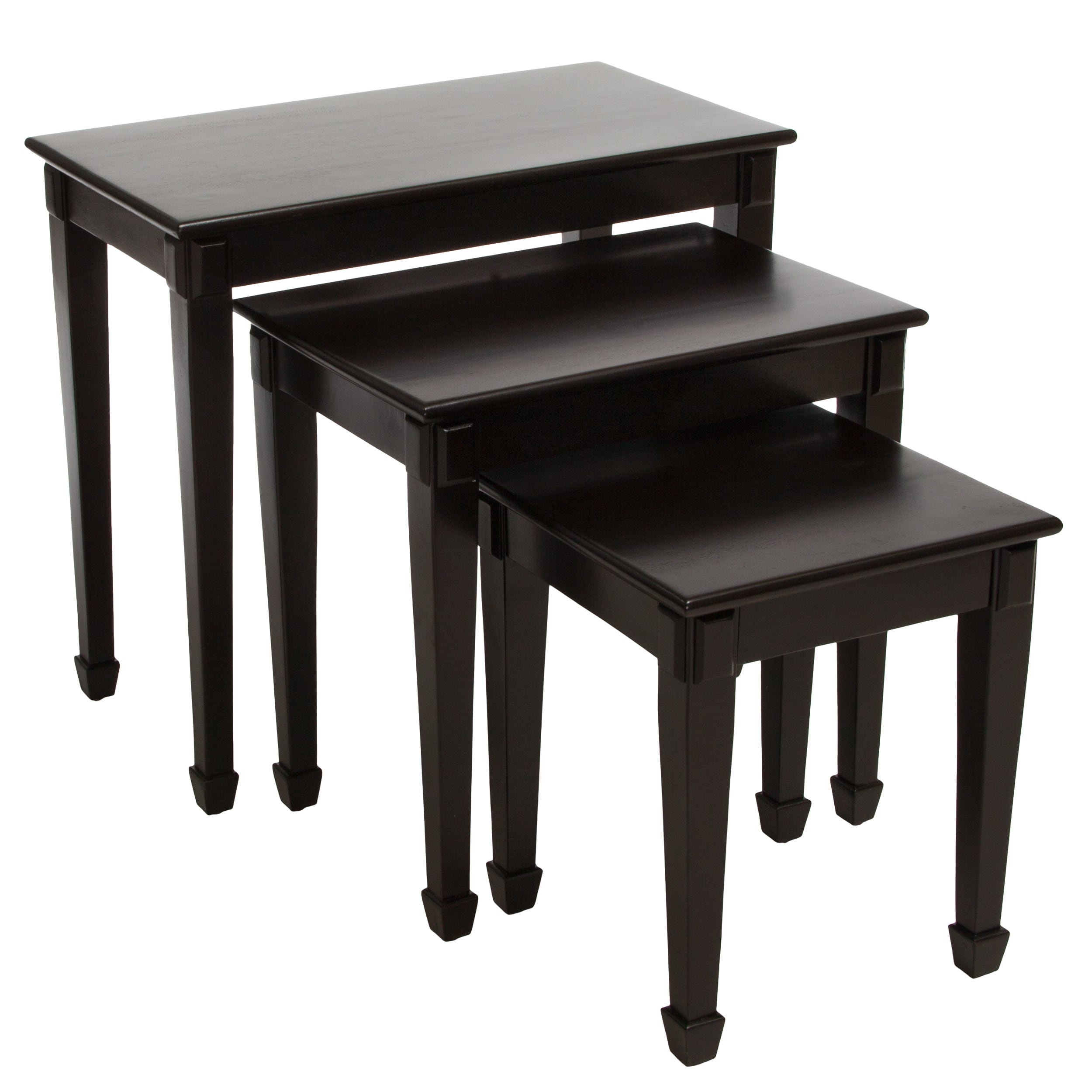 Christopher Knight Home Crescent Espresso Acacia Nesting Tables (set Of 3) (Espresso brownIncludes 3 nesting tablesDarkly stained, flared legsNo assembly required; arrives ready to useSturdy constructionNeutral colors to match any decorIdeal for extra di