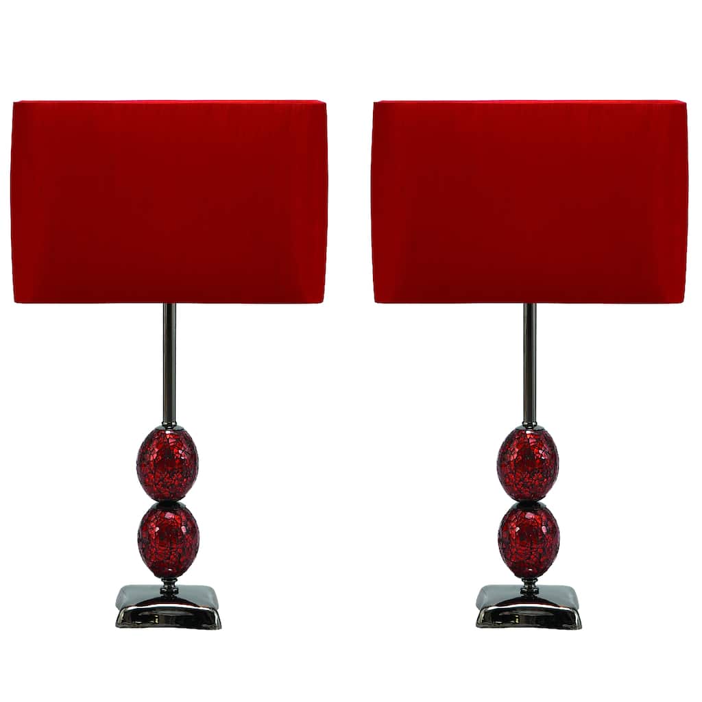 Casa Cortes Red Lumina 25-inch Table Lamp (Set of 2)