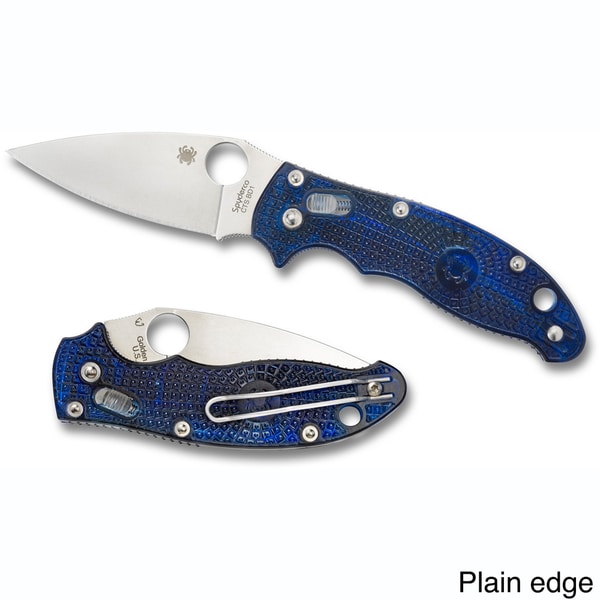 Spyderco Manix2 FRN Translucent Blue Knife