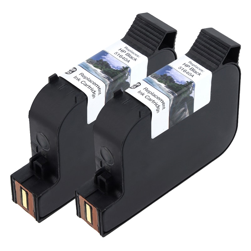 2-pack HP 40 Black Ink 51640A for 330/ 350/ 430/ 450 (Remanufactured)