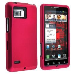 Hot Pink Rubber coated Case for Motorola Droid Bionic XT875