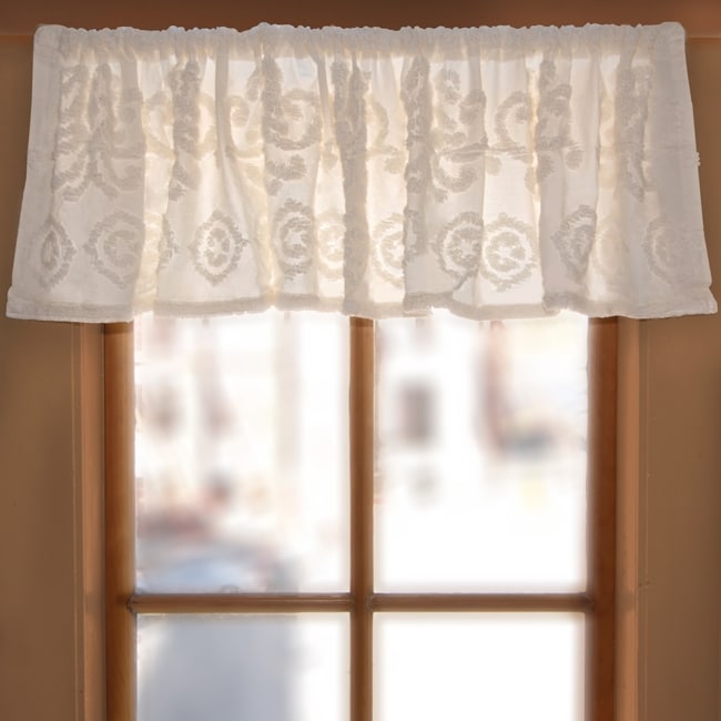 Louisa Ecru Chenille Valance