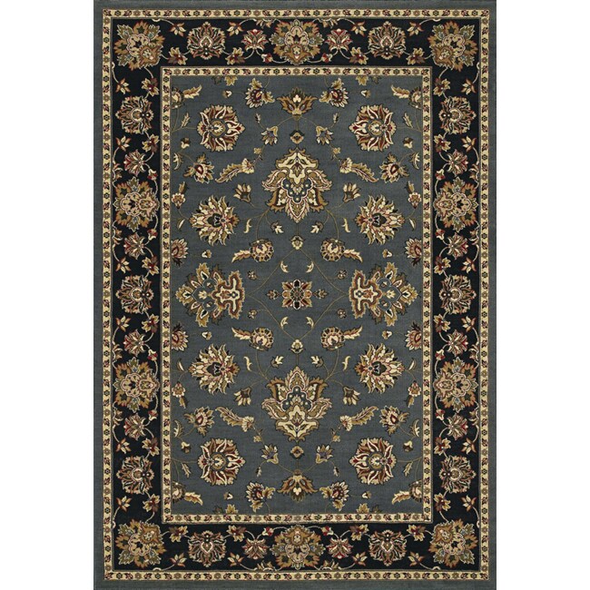 Blue and Black Traditional Area Rug (10 x 127)