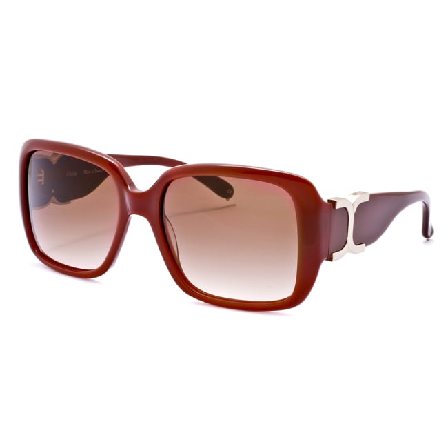 Chloe Women's 'Marcie' Burgundy Fashion Sunglasses Chloe Designer Sunglasses