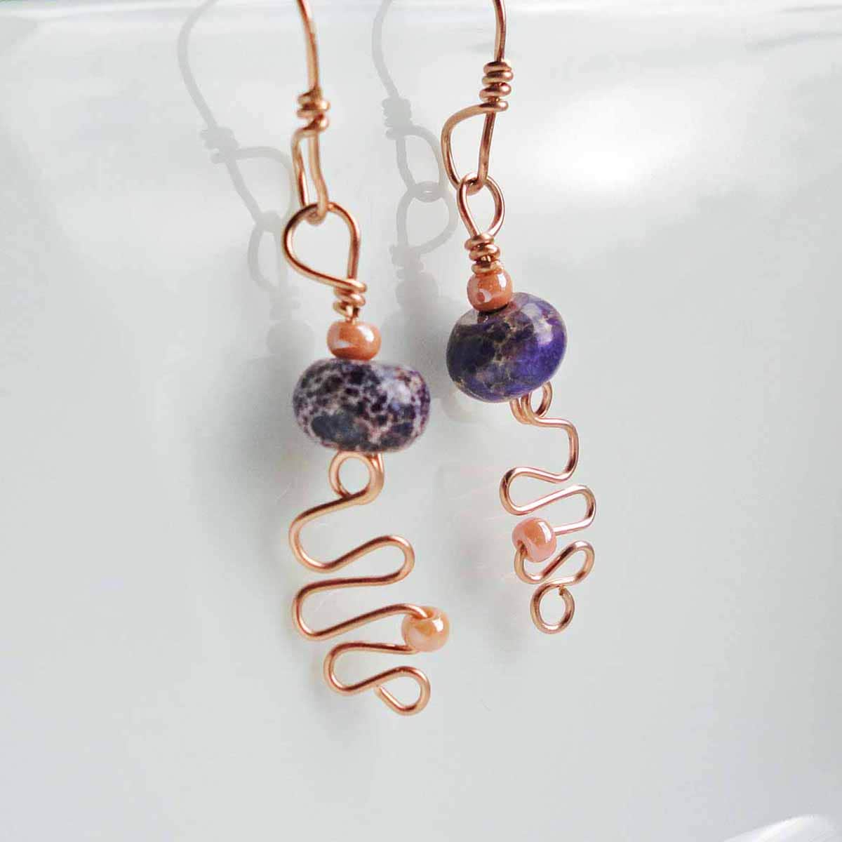 Praytor Project 14k Rose Gold Jasper Earrings