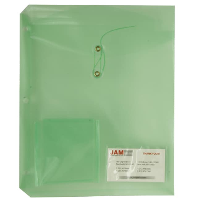 Hudson Green Button String Binder Envelopes