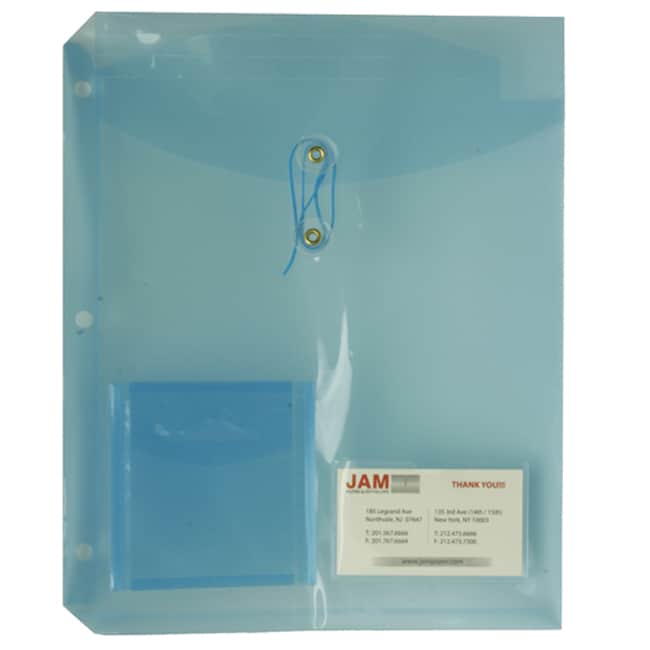Hudson Blue Button String Binder Envelopes