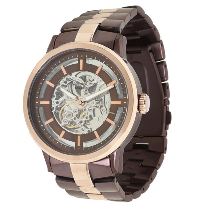 Kenneth Cole New York Mens Brown and Rose Automatic Watch Today $201