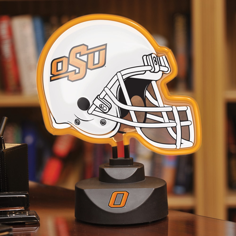 Oklahoma State Cowboys Neon Helmet Lamp The Memory Company College Themed