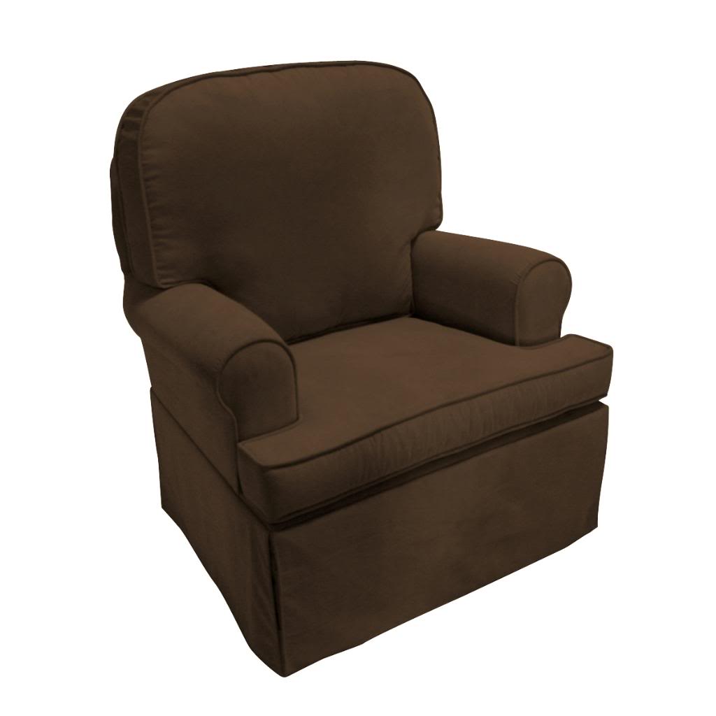 The Rockabye Glider Co. Taylor Chocolate Microfiber Glider