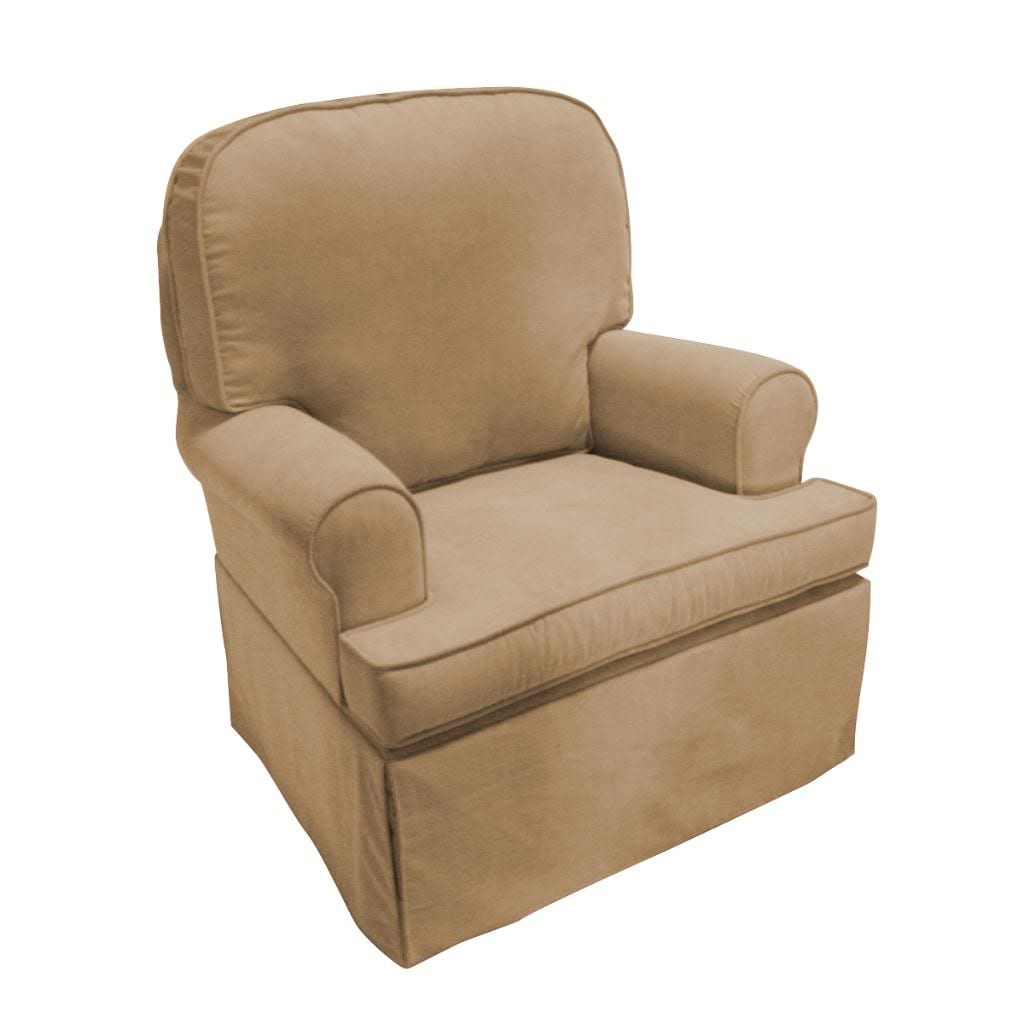 The Rockabye Glider Co. Taylor Tan Microfiber Glider