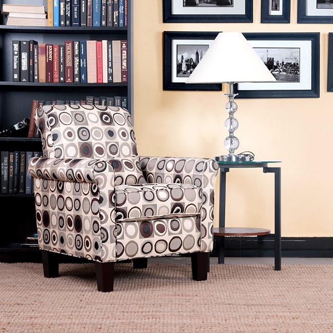 Portfolio Hyde Tan Geometric Circles Transitional Arm Chair