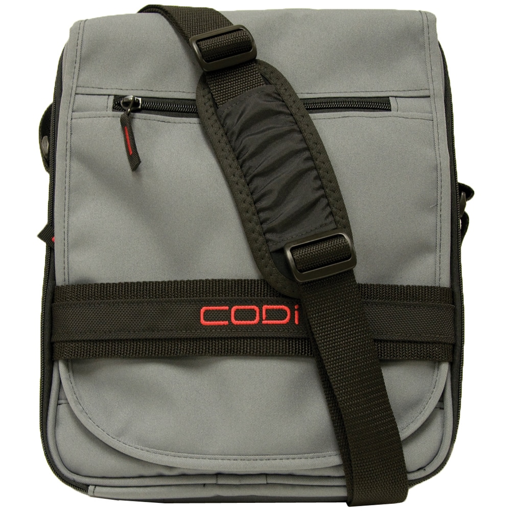 CODi Dispatch Grey Vertical 14.1 inch Laptop Messenger Bag