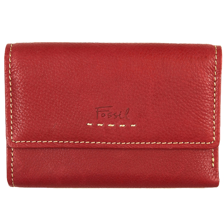 Fossil Women&#39;s &#39;Popstitch&#39; Red Leather Tri-fold Wallet - Free Shipping On Orders Over $45 ...
