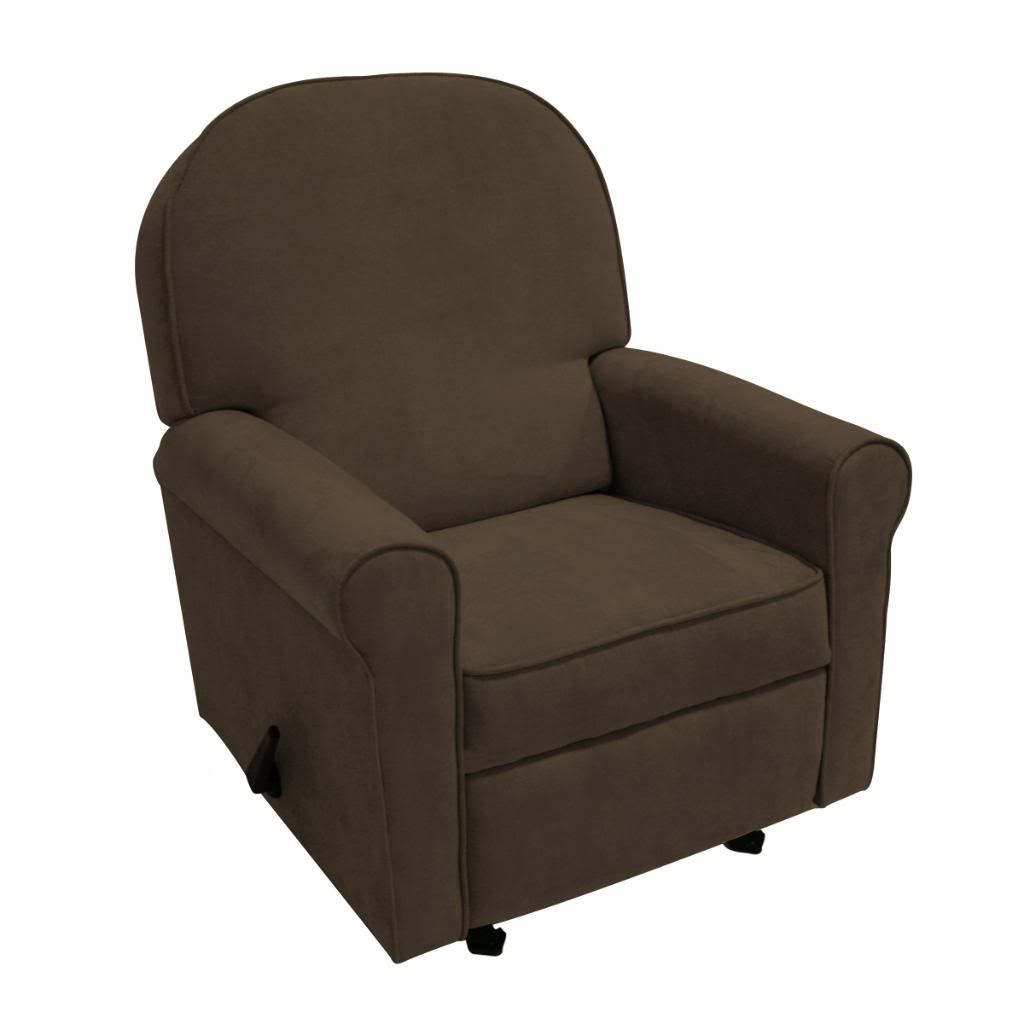 The Rockabye Glider Co. Jayden Chocolate Bella Velvet Recliner