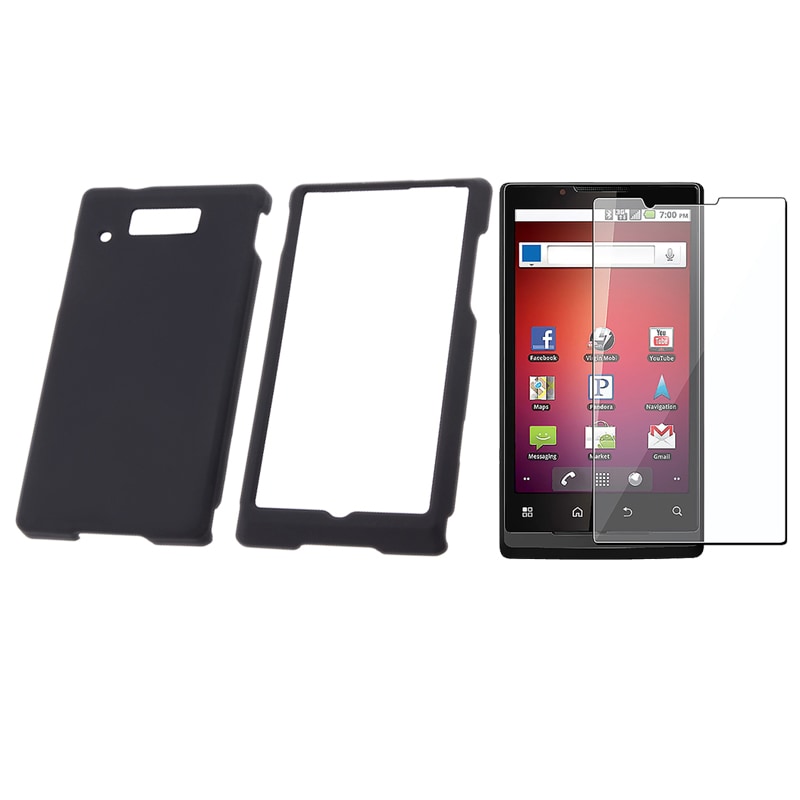 Black Case/ Screen Protector for Motorola Triumph WX345