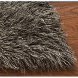   woven Alexa Standard Flokati Wool Shag Rug (8 x 10)  