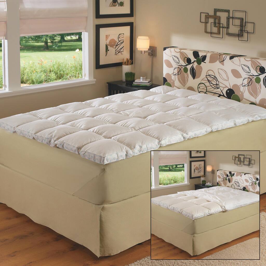 Overfilled Gusseted Featherbed with Protective Zip Cover