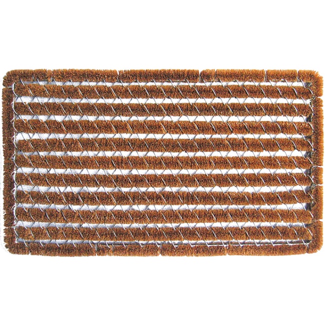 Rectangle Stripes Shoe Scraper Doormat