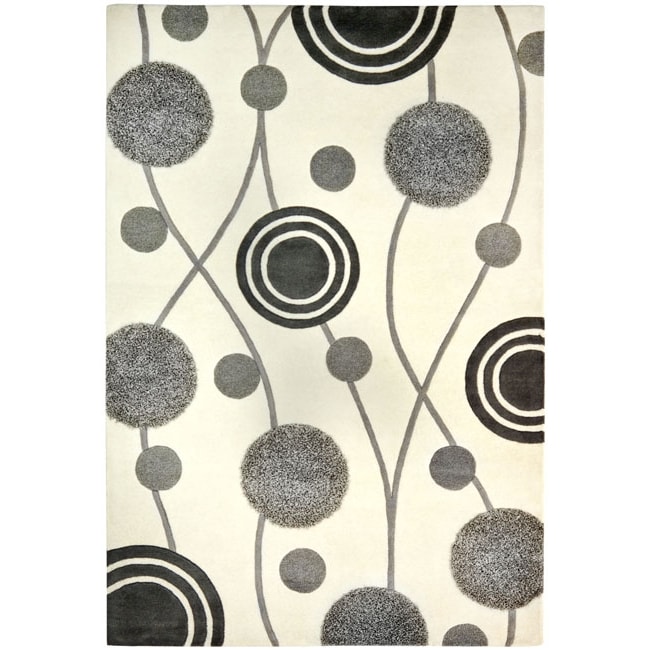 Safavieh Handmade New Zealand Wool Galaxy Beige/ Grey Rug - 7'6 x 9'6