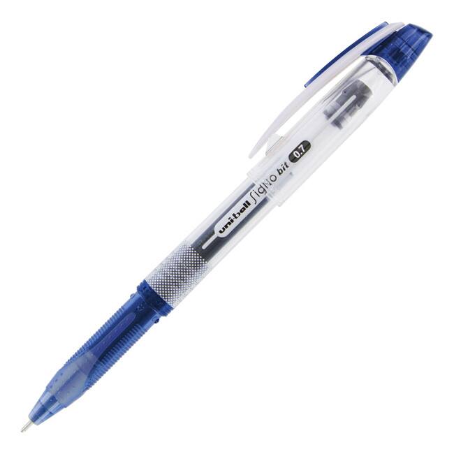 Shop Uniball Signo Bit 0.7millimeter Blue Rollerball Pen (Pack of 12