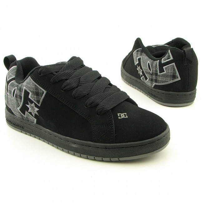 DC Shoe Co USA Men's 'Court Graffik SE' Black/Plaid Skate Shoes (Size 8 ...