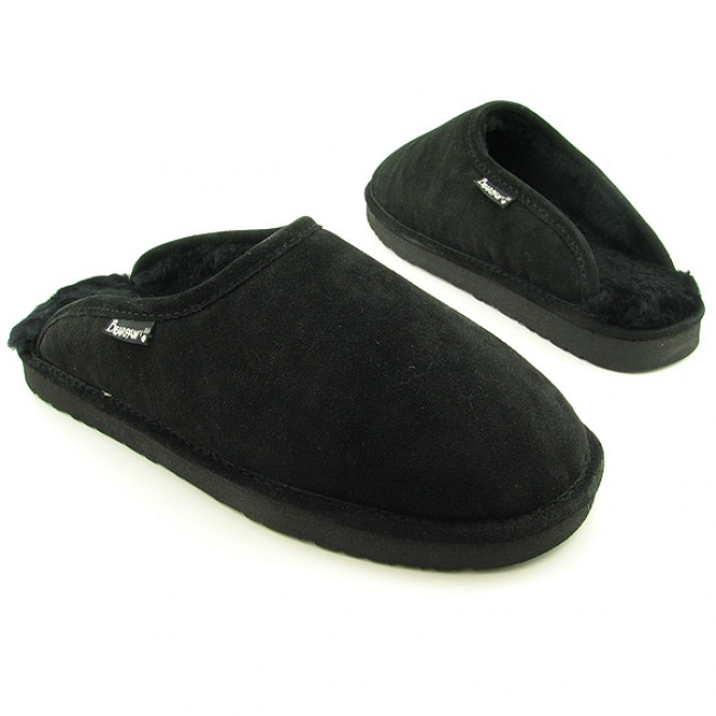 Bearpaw Mens Darwin Black Slippers Shoes