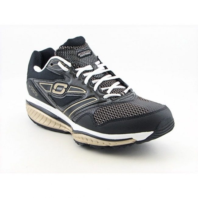 Skechers Shape Ups Mens Defiance Dare Black/Gold Running Shoes