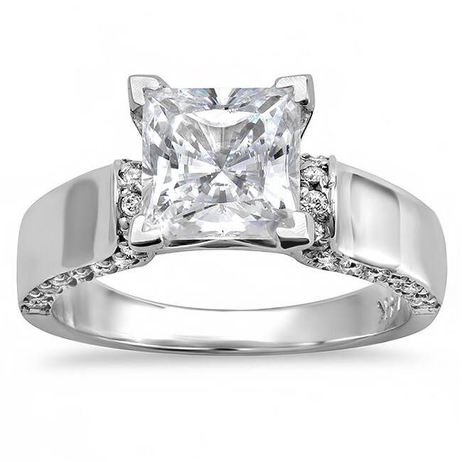 14k Gold 2 1/3ct TDW Certified Clarity-enhanced Diamond Engagement Ring ...