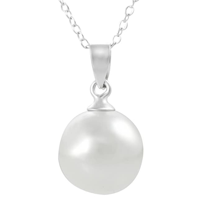 Sterling Silver Large Faux Pearl Necklace Today 