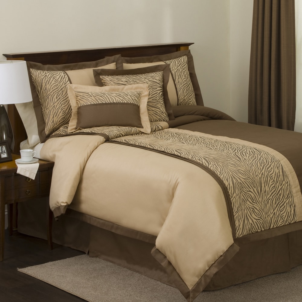 Lush Decor Serengeti Taupe 6 piece Comforter Set