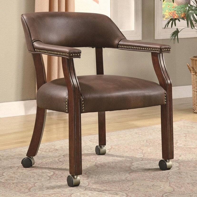 Traditional Office Chair with Nailhead Trim