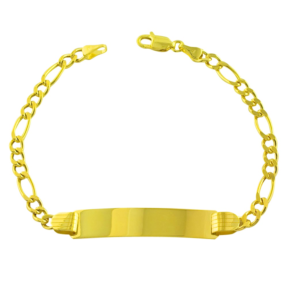 14k Yellow Gold Figaro ID Bracelet  ™ Shopping