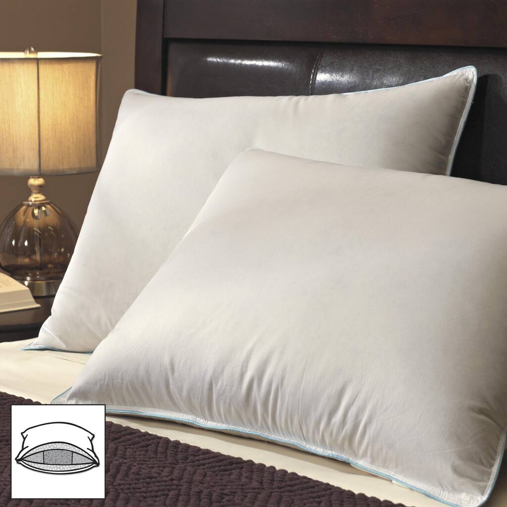 Famous Maker Premier 600 Fill Power Pyrenees Down Triple Chamber Pillows (Set of 2)