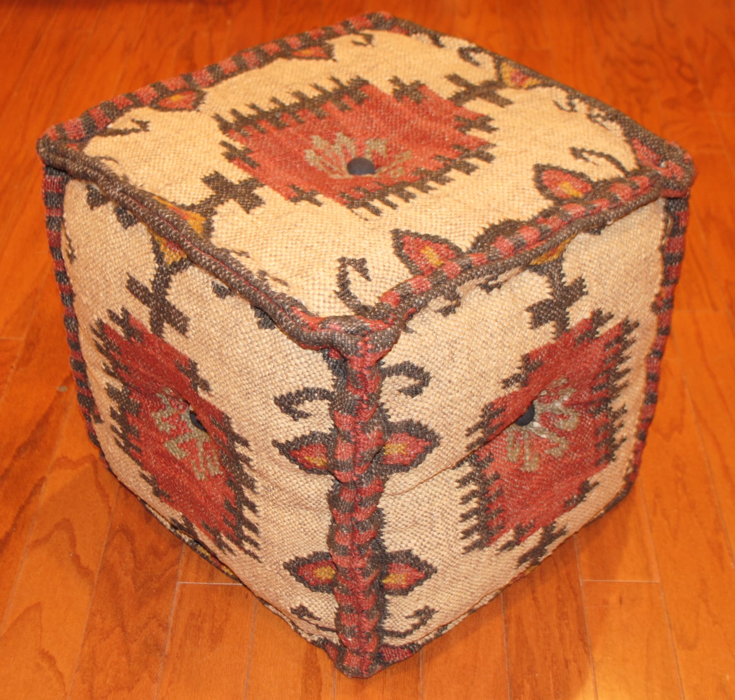 Handmade Kilim Puff Ottoman