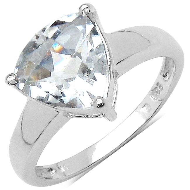 Malaika Sterling Silver Genuine Crystal Quartz Ring Today $34.99 Sale