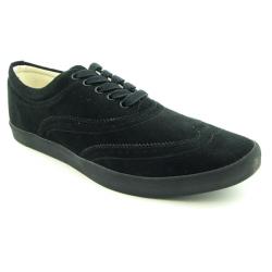 Generic Surplus Men's Black Wing-tip Sneakers - 13991244 - Overstock ...