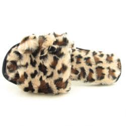 Charter Club Womens Brown Faux Fur Pom Open toe Slippers